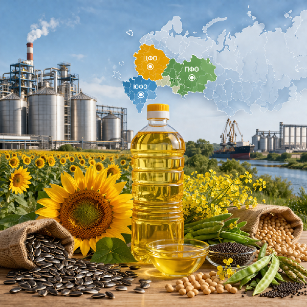 Региональное производство подсолнечного масла в России: итоги 2025 г. и первые результаты 2026 г.