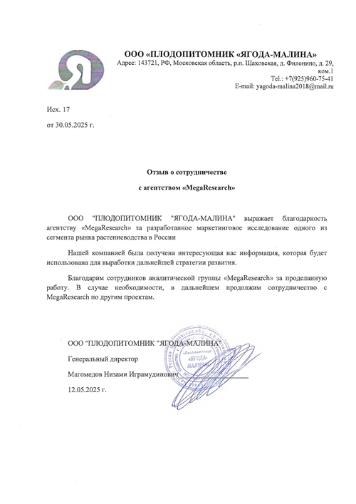 Отзыв от компании "ООО 