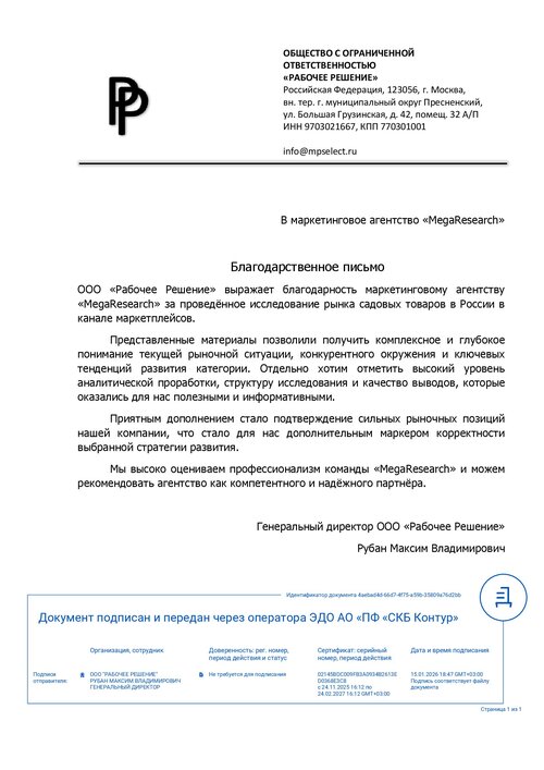 Отзыв от компании "ООО 