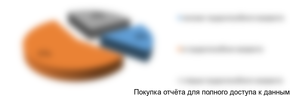 Рисунок 7. Структура населения России в 2017 г., %