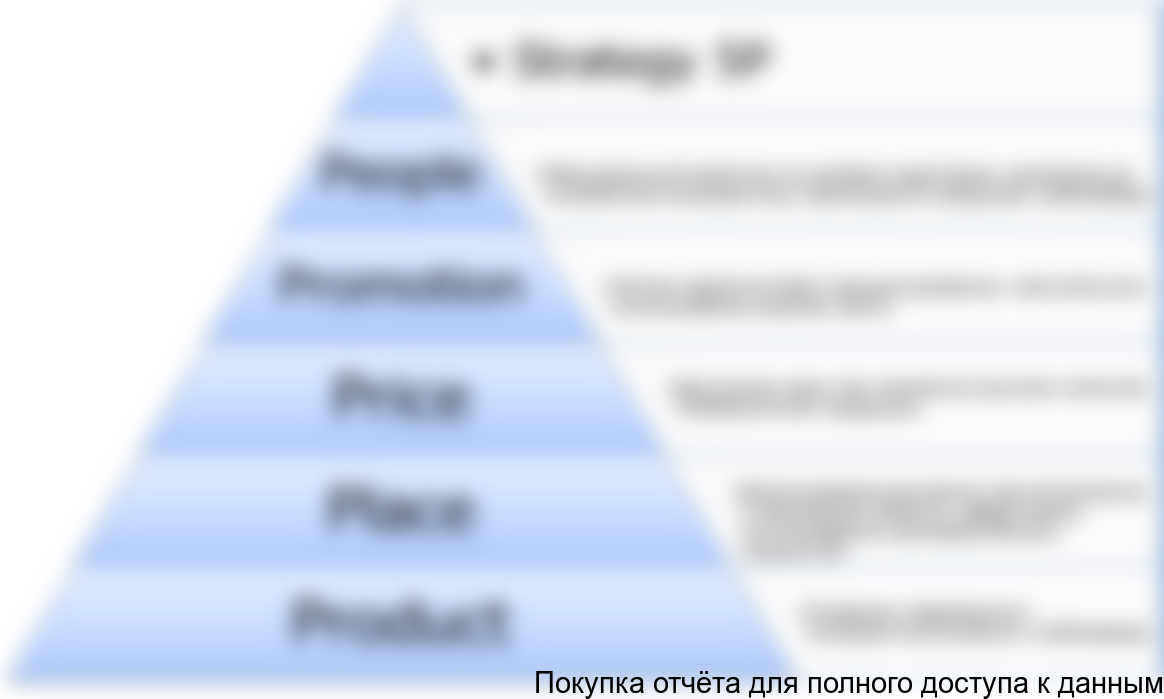 Рисунок 3.10 Маркетинговая стратегия 5P