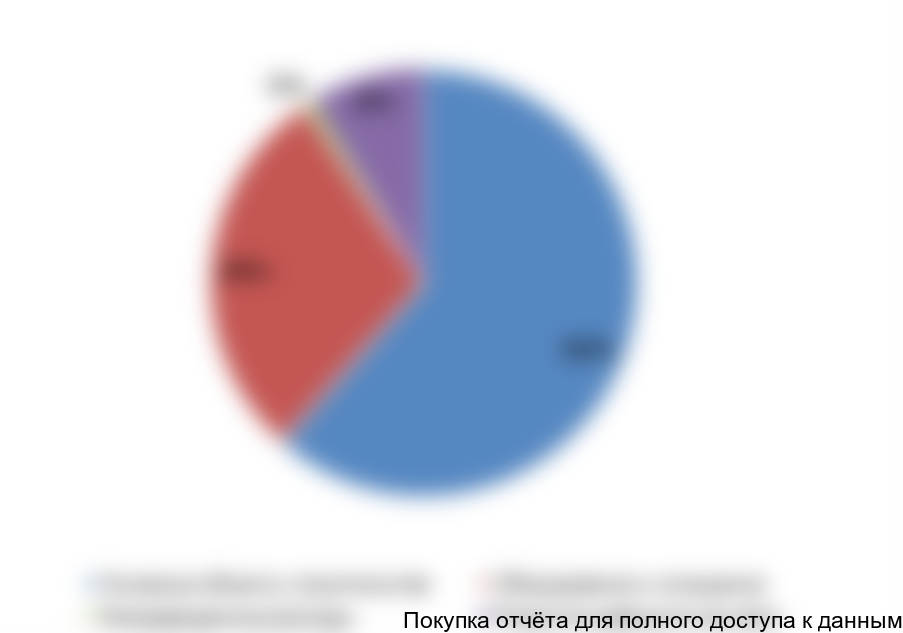 Рисунок 6.1. Структура инвестиционных затрат по проекту, %