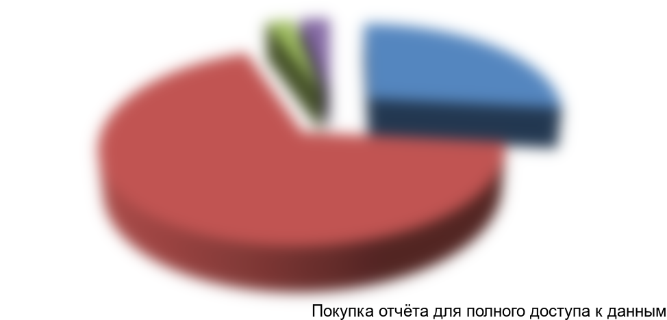 Рисунок 17. Структура инвестиций в проект, %