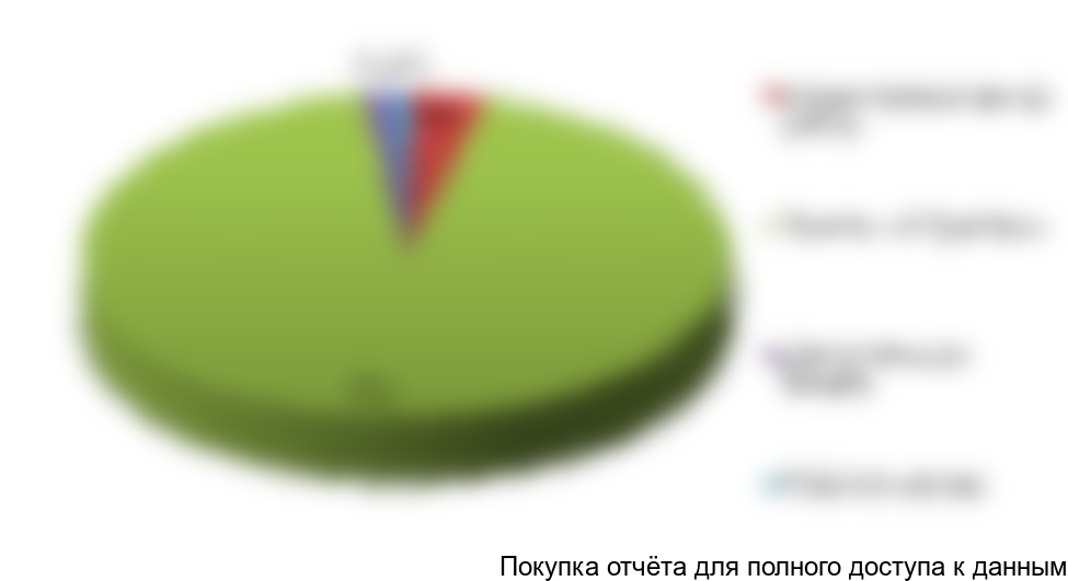 Рисунок 6.1 Структура инвестиций в проект, %