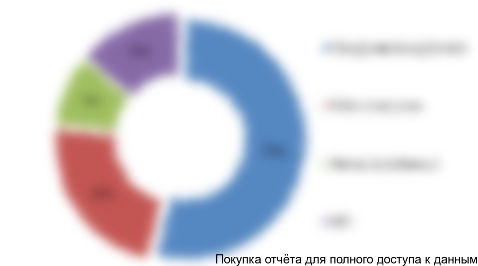 Рисунок 6.4 Структура изержек на поддержание работы на хабах, %