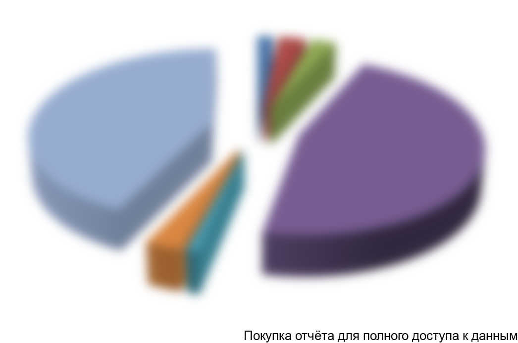 Рисунок 6.1. Структура инвестиций в проект, %