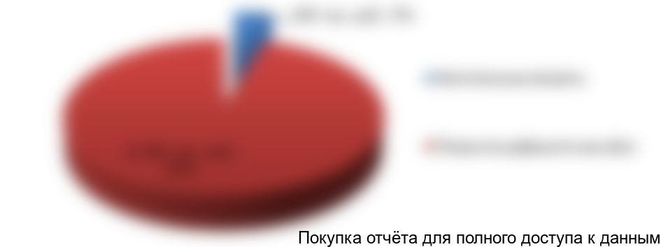 Рисунок 3.2. Структура финансирования проекта, %