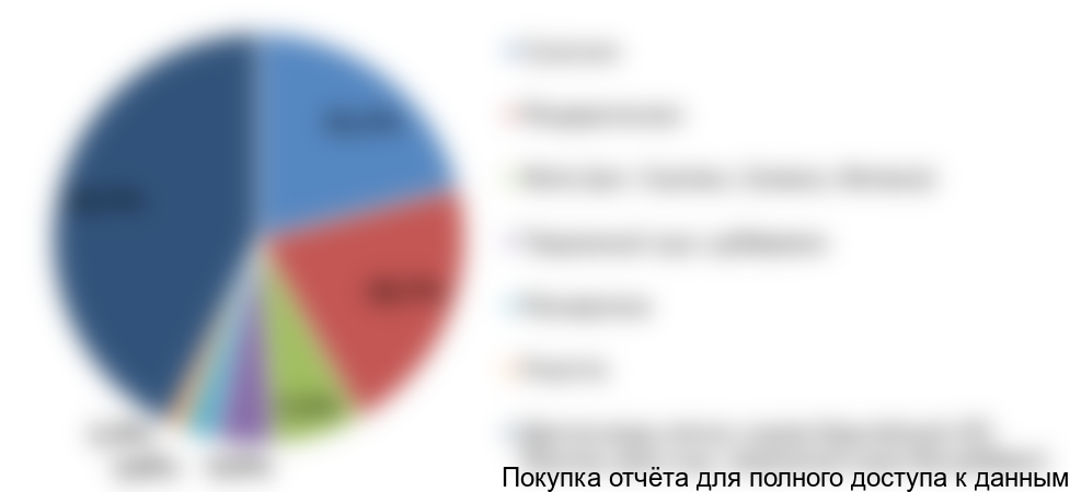 Диаграмма 20. Структура производства мягких сыров и моцарелл в разрезе крупнейших производителей, РФ, 2016 год, % от натурального выражения