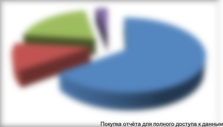 Рисунок 2.1. Структура потребления ССС по типу вяжущего