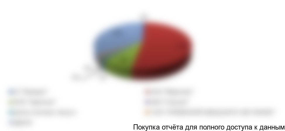 Диаграмма 4. Прогноз соотношения производителей племенного КРС мясных пород в 2013 г.