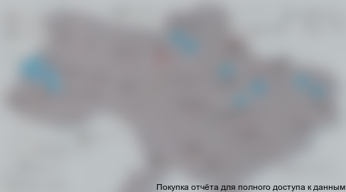 Рисунок 8. Емкость основных ПГХ на карте Украины