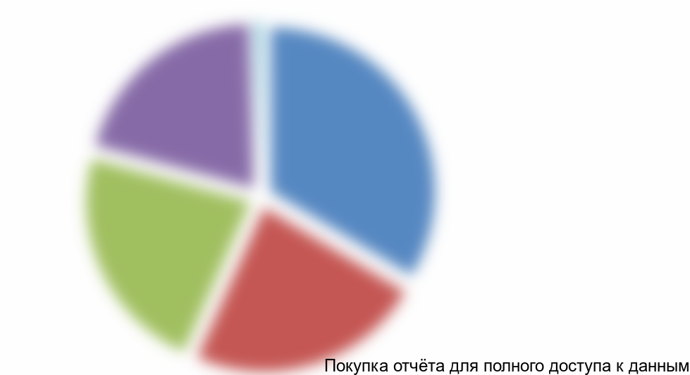 Количественная структура рынка природного газа Республики Молдова, %