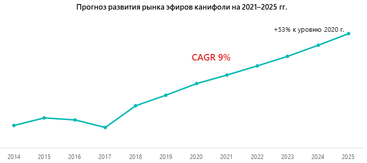 Прогноз развития рынка эфиров канифоли на 2021–2025 гг.