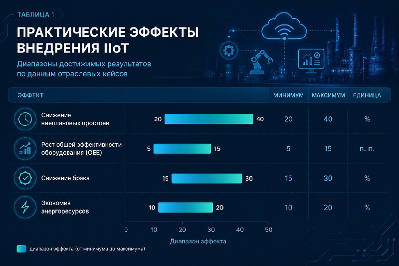 Практические эффекты от внедрения IIoT