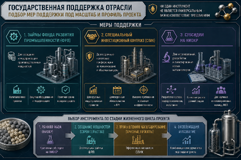 Государственная поддержка отрасли: подбор мер под масштаб и профиль проекта