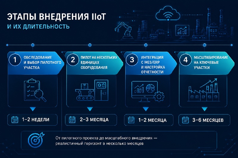 Этапы внедрения IIoT