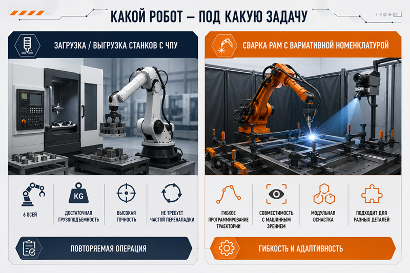 Выбор робота под конкретную задачу