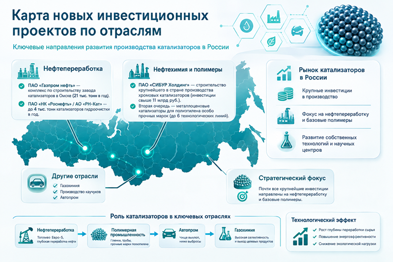 Карта новых инвестиционных проектов по отраслям