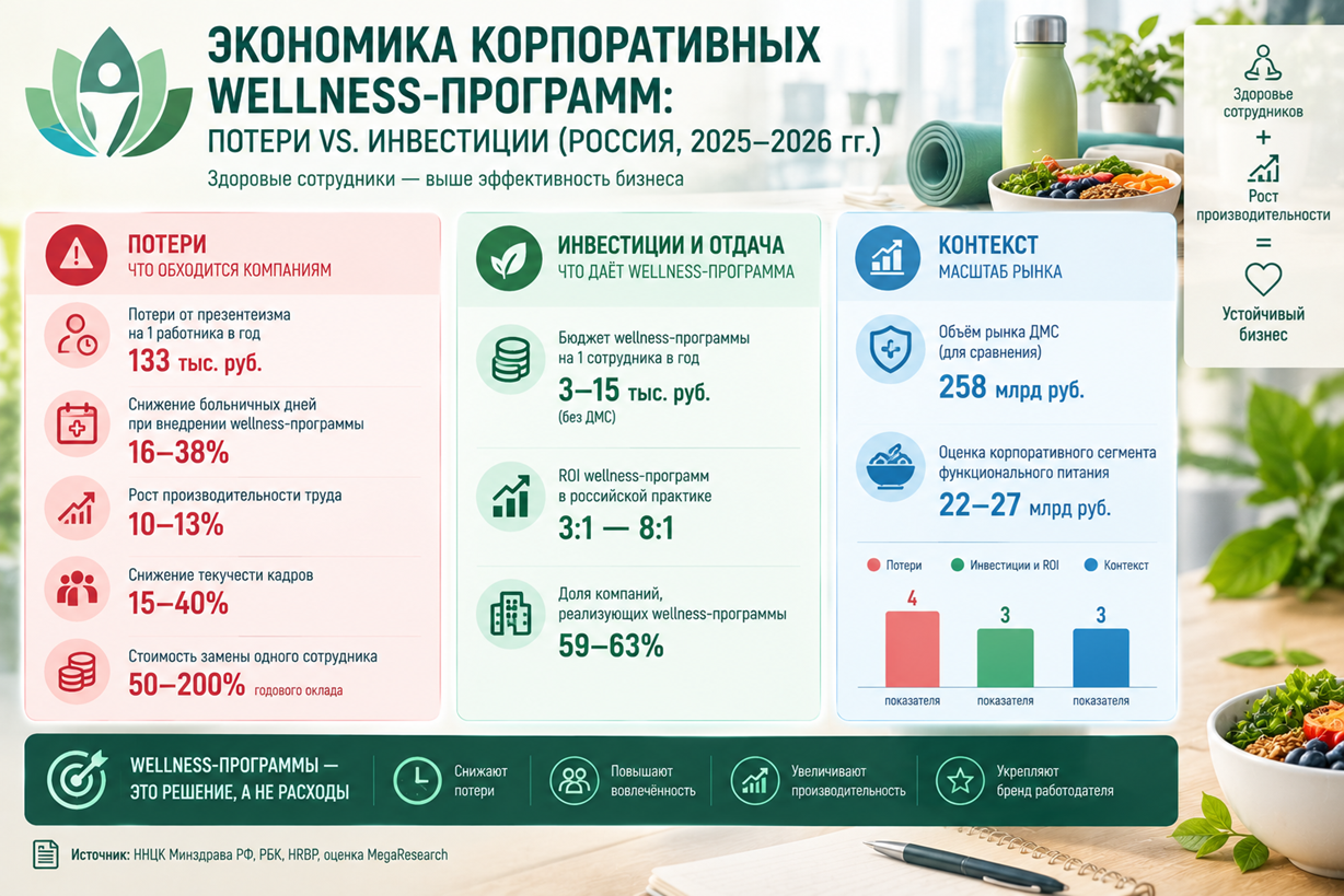 Экономика корпоративных wellness-программ в России, 2025–2026 гг.